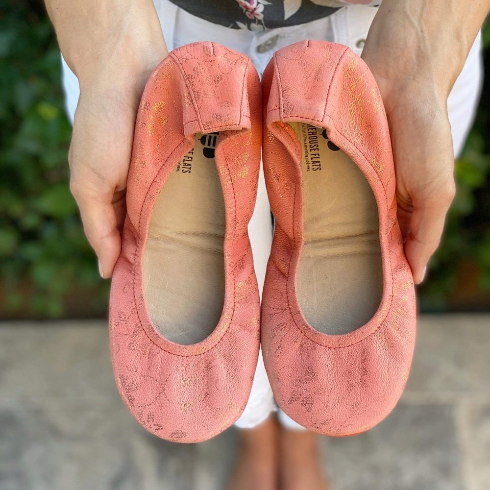 Storehouse Flats Peach Ring Floral Peach Flats Foldable Flats